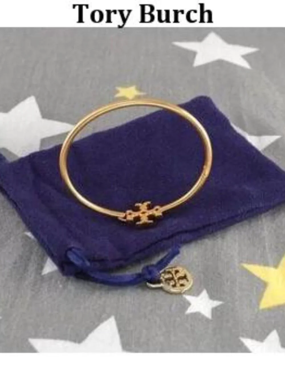 Tory Burch Eleanor Hinged Cuff Bracelet in Tory Gold (Brand New)